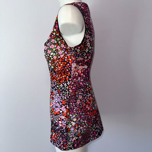 Vtg 70s Carol Brent Bright Colorful Sleeveless Hippie Tunic Lace Up Size M/L - Picture 4 of 5